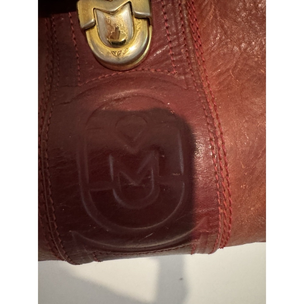 Vintage Marino Orlandi Italian Cognac Leather Large Shoulder Bag - Picture 10 of 16